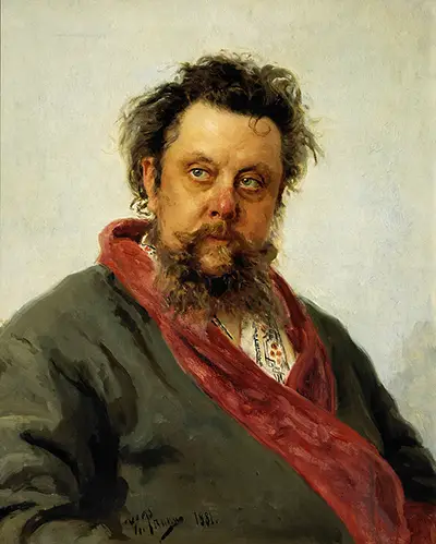 Portrait of M.P. (Modest Petrovich) Musorgsky Ilya Repin